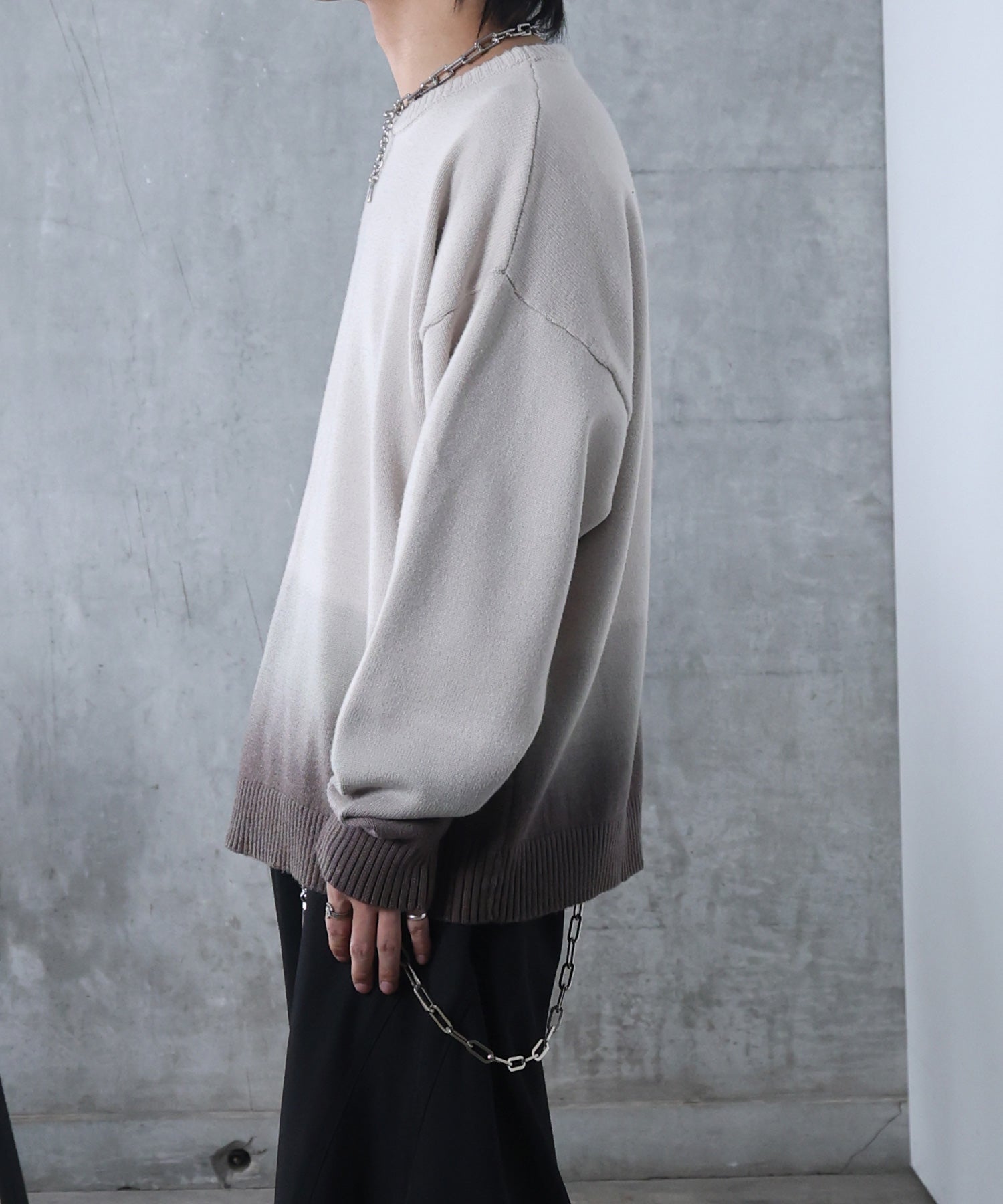 ニュアンス グラデーション ニット プルオーバー