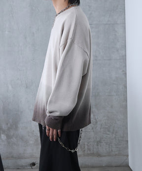 ニュアンス グラデーション ニット プルオーバー
