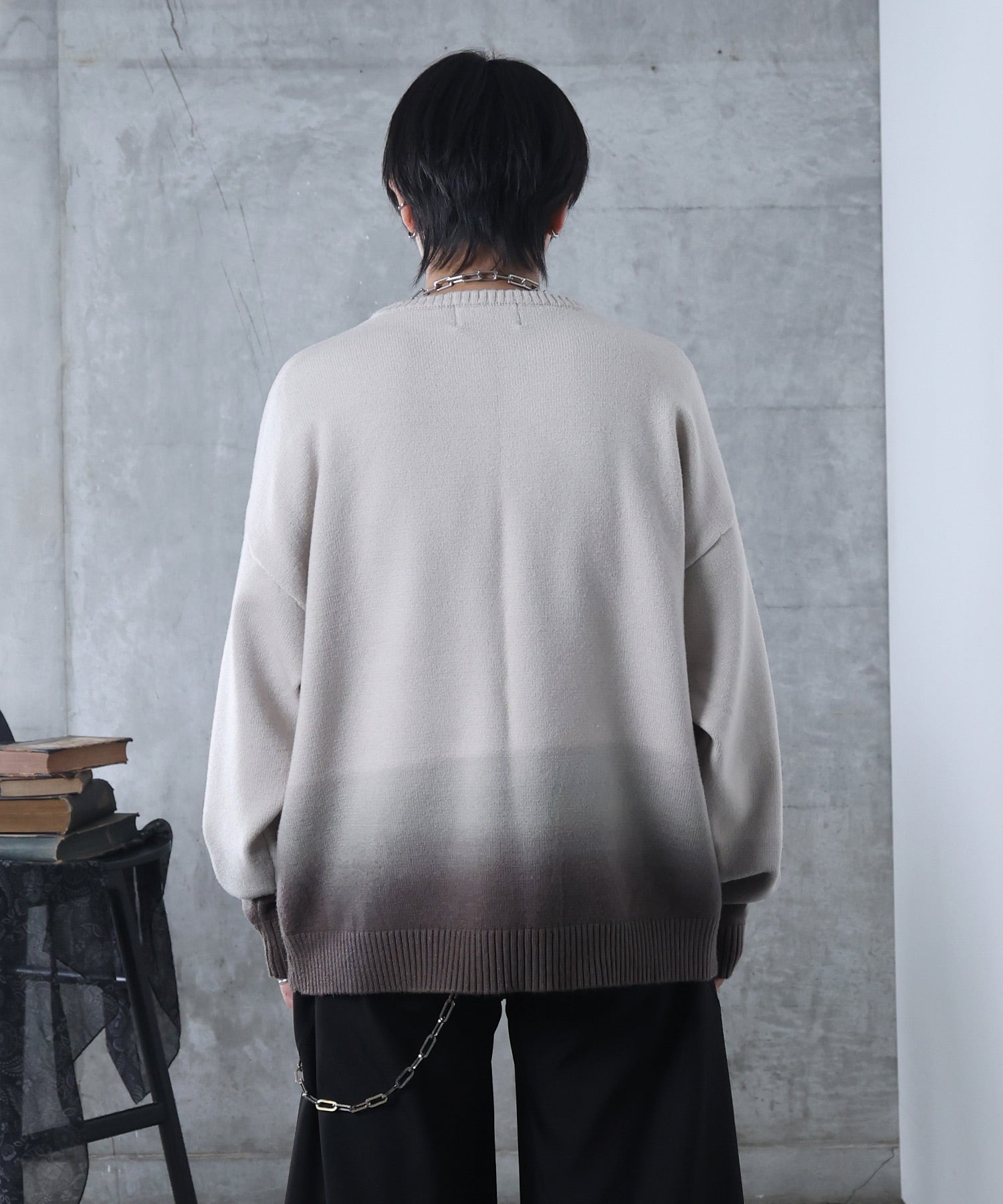 ニュアンス グラデーション ニット プルオーバー