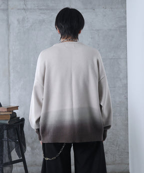 ニュアンス グラデーション ニット プルオーバー