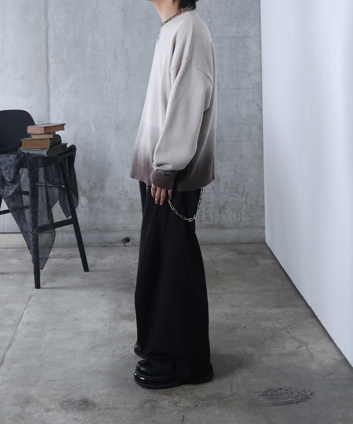 ニュアンス グラデーション ニット プルオーバー