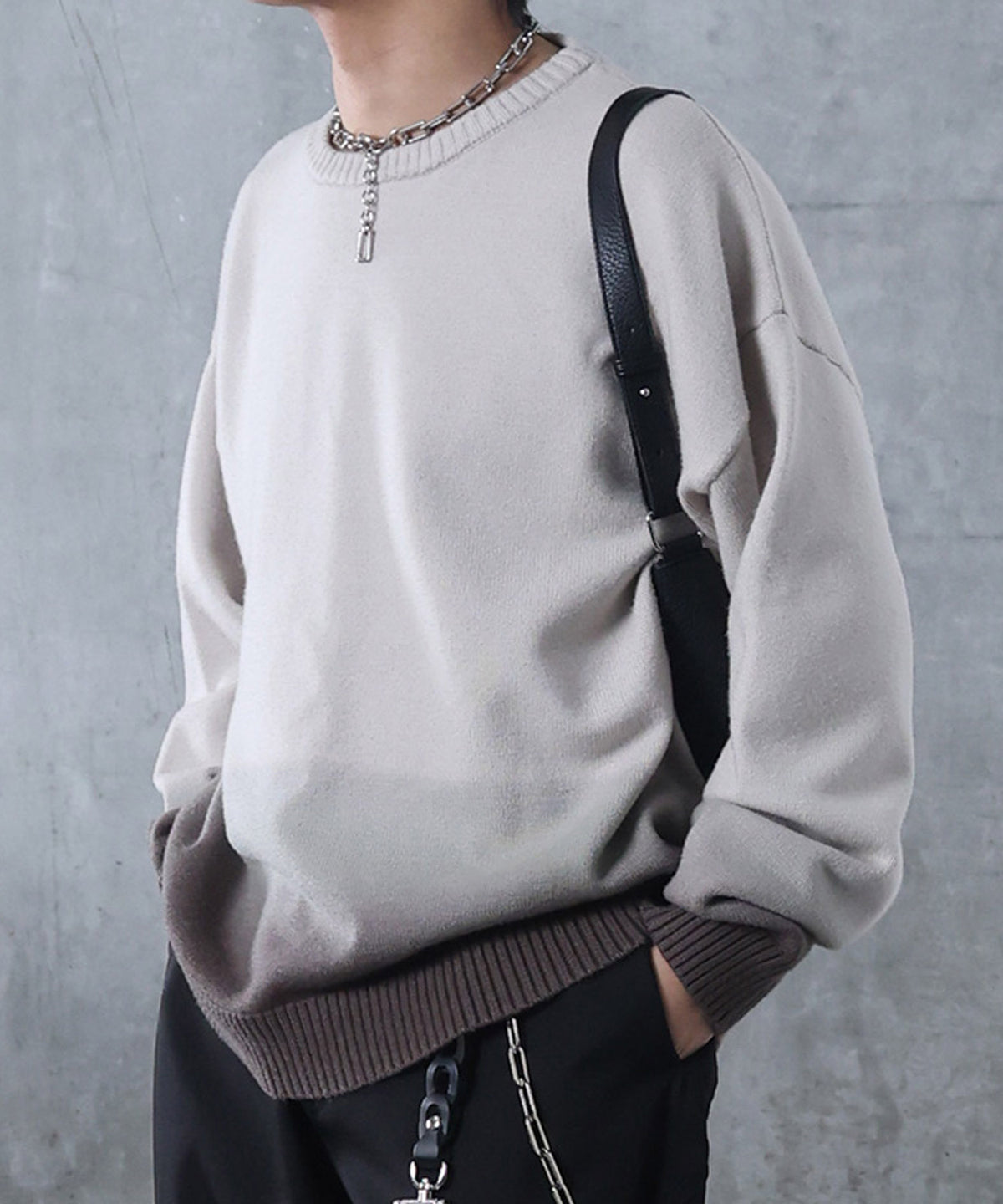 ニュアンス グラデーション ニット プルオーバー