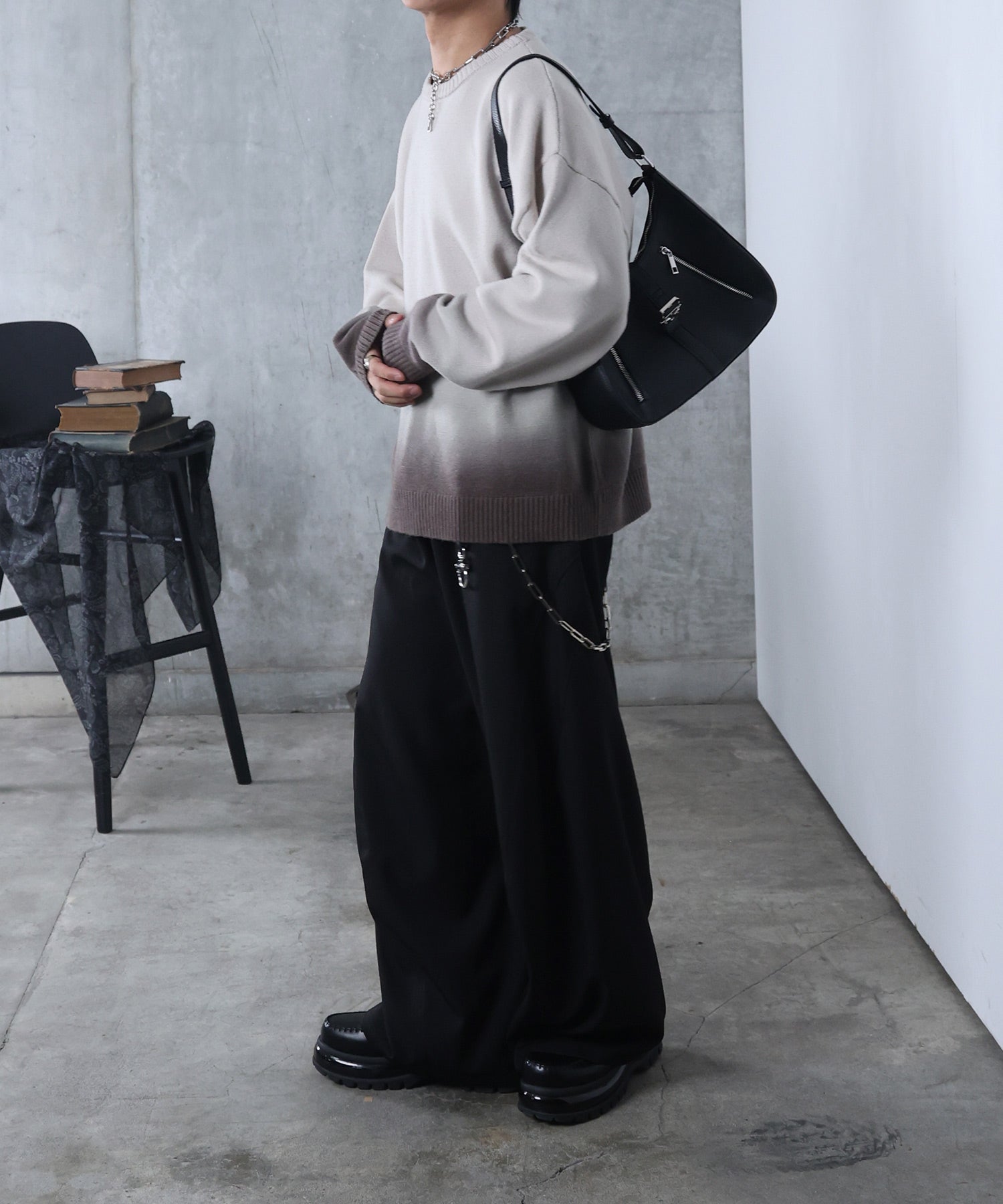 ニュアンス グラデーション ニット プルオーバー