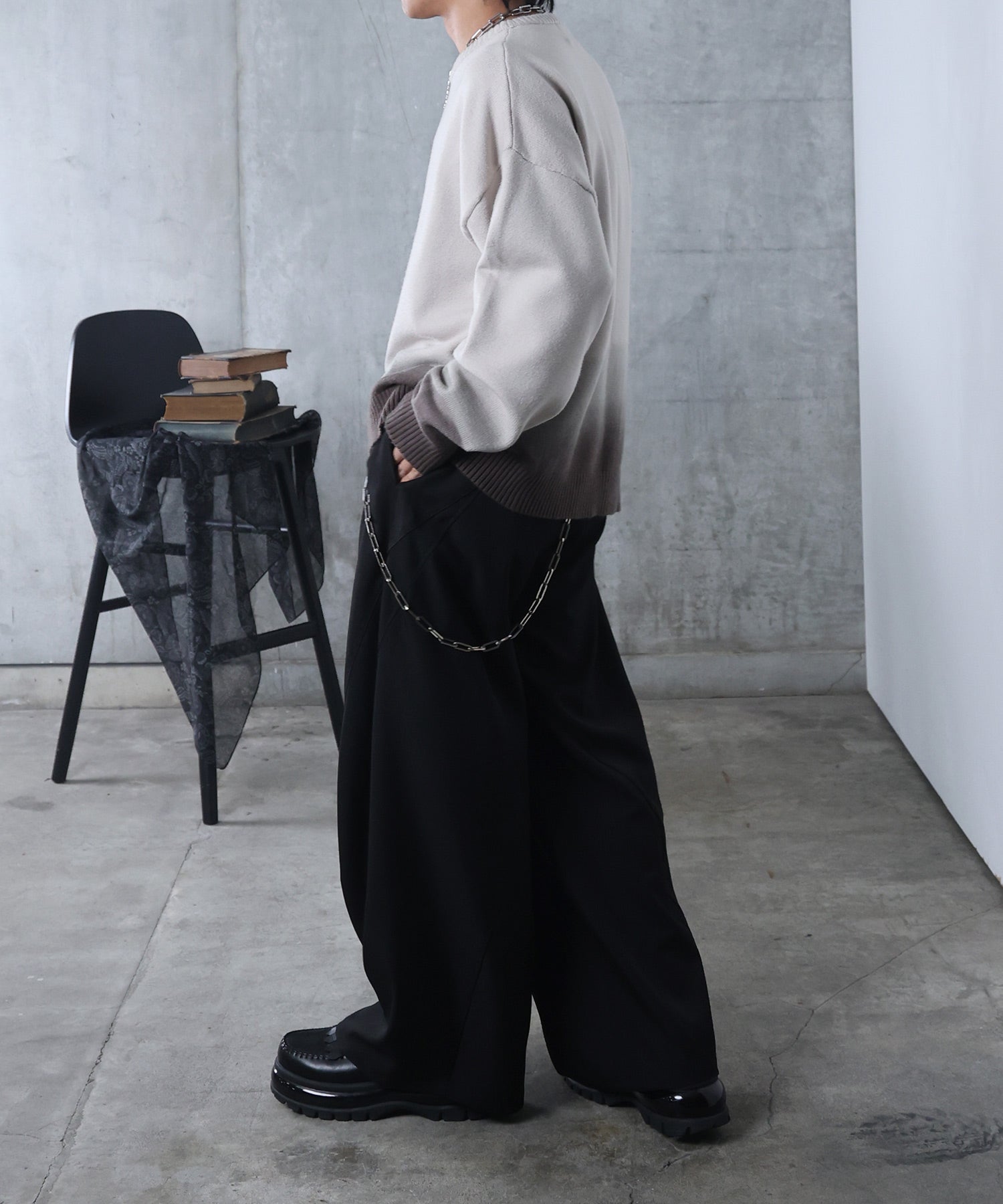 ニュアンス グラデーション ニット プルオーバー