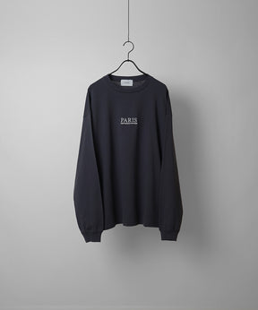 PARIS ワンポイント刺繍ロゴ ビッグシルエットロンT