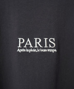 PARIS ワンポイント刺繍ロゴ ビッグシルエットロンT