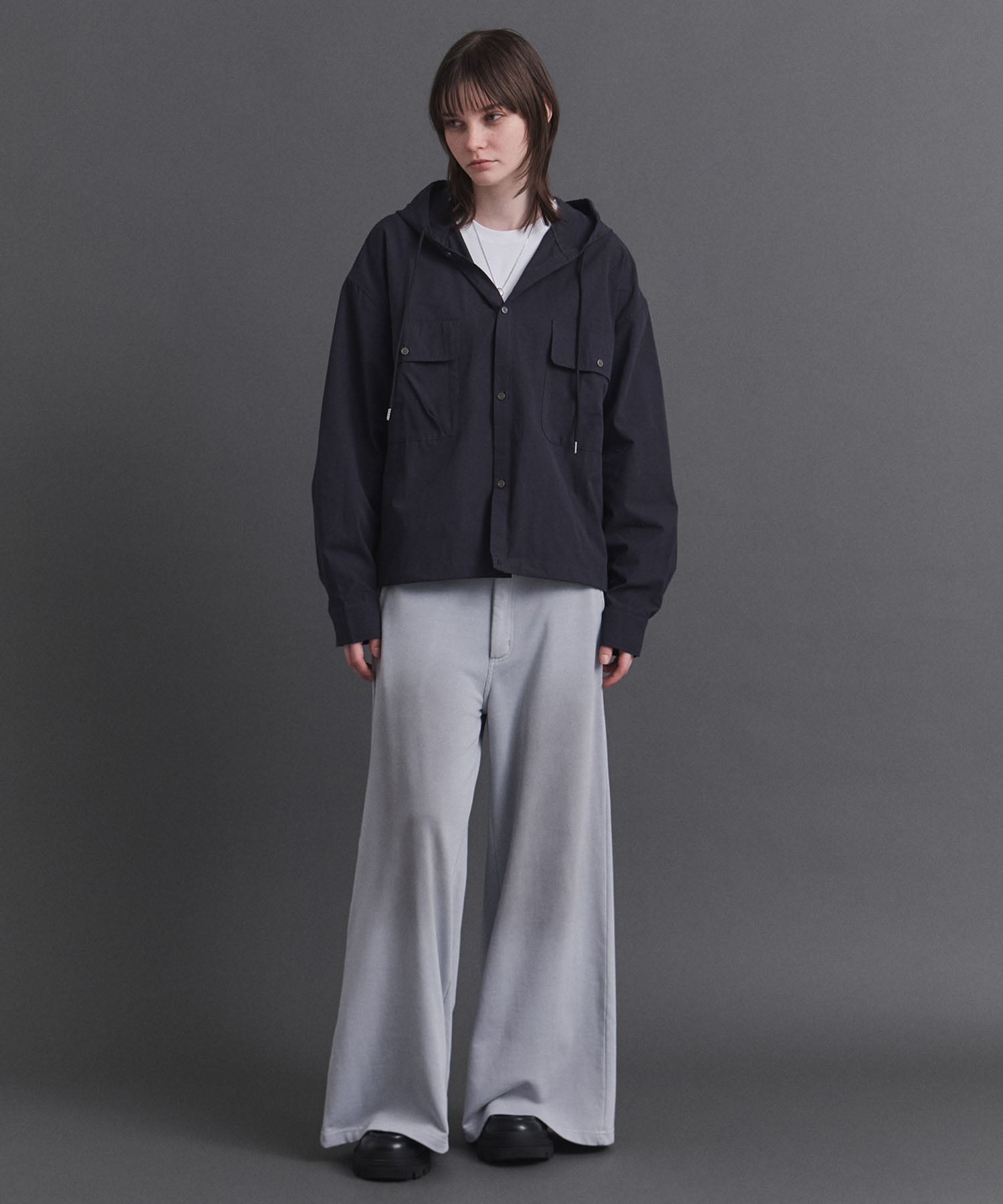 Long-sleeved Shirt Hoodie / 長袖シャツパーカー
