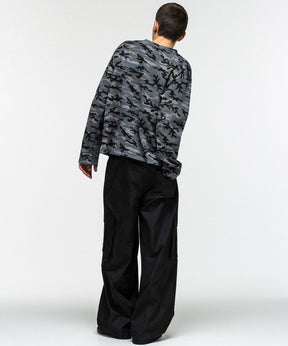 HENLEY CAMO WAFFLE LONG-SLEEVE TEE / カモ総柄ヘンリーネックサーマルロンT