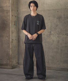 ウォーキングC ワンポイント刺繍ロゴ ビッグシルエット半袖Tシャツ
