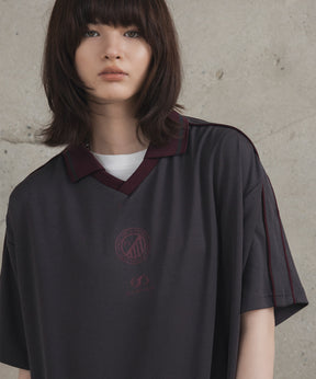 フロントプリント サイドライン ユニフォーム半袖Tシャツ