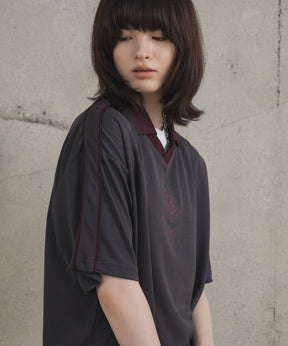 フロントプリント サイドライン ユニフォーム半袖Tシャツ