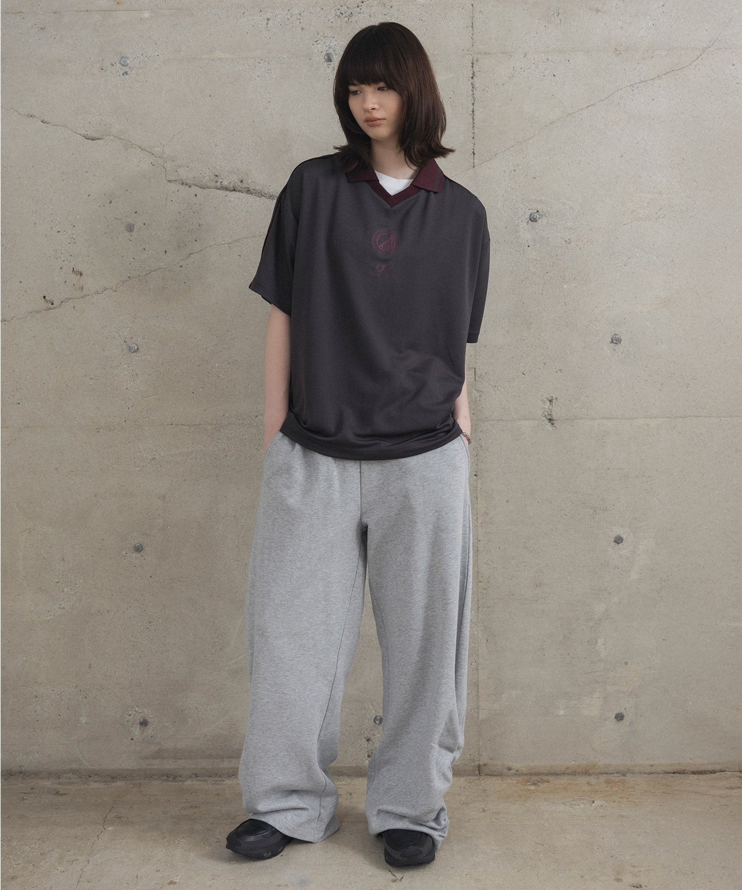 フロントプリント サイドライン ユニフォーム半袖Tシャツ