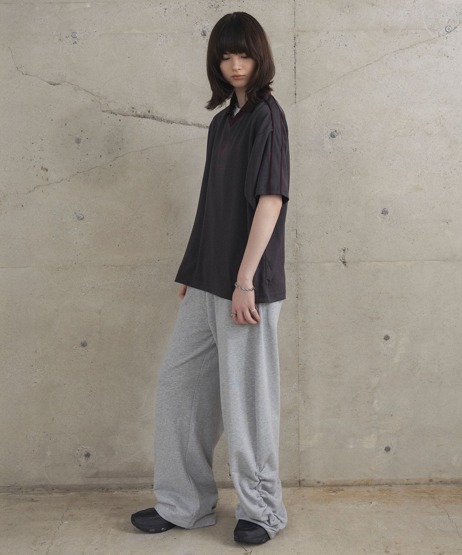 フロントプリント サイドライン ユニフォーム半袖Tシャツ
