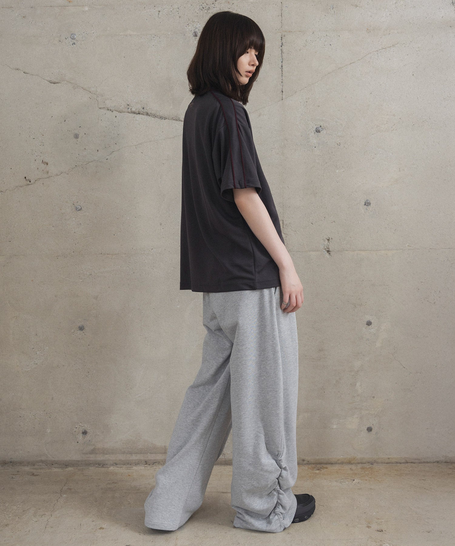 フロントプリント サイドライン ユニフォーム半袖Tシャツ