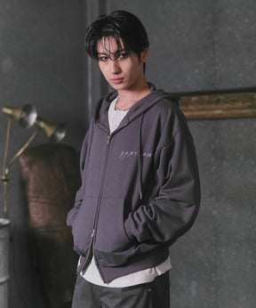 "Confirm" Logo Embroidery FullZIP Hoodie / "Confirm"刺繍フルジップパーカー