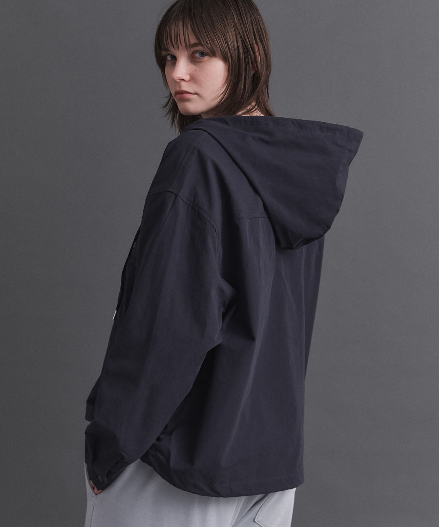 Long-sleeved Shirt Hoodie / 長袖シャツパーカー