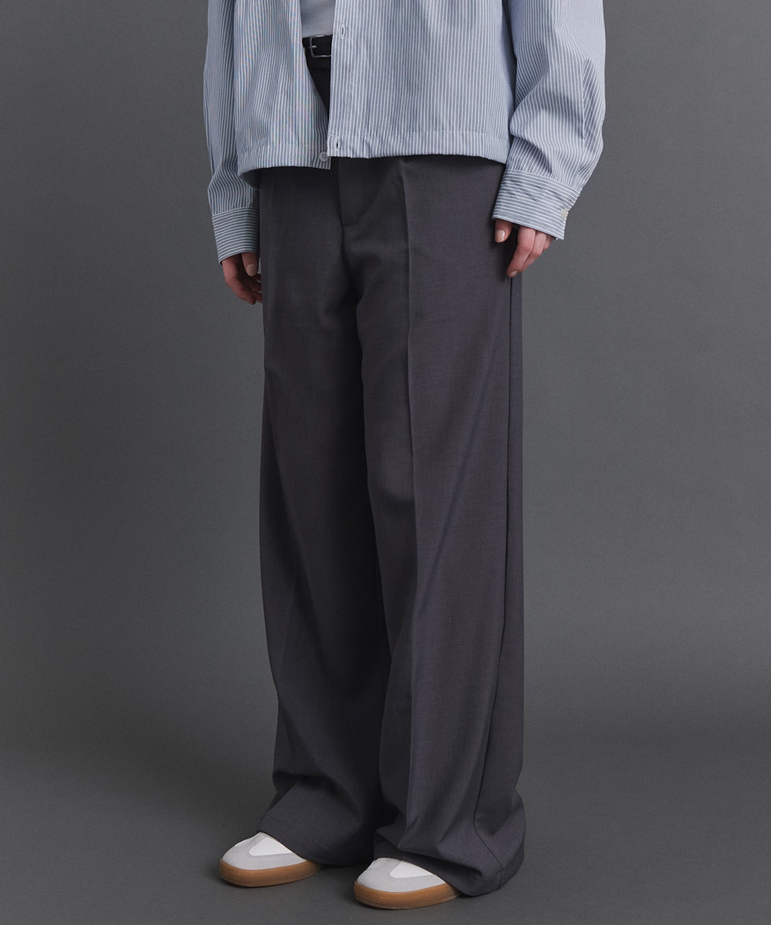 25SS ヴィンテージメイク ケミカル加工 デニム / ツイル タック ワイド 25SS ヴィンテージメイク ケミカル加工 デニム / ツイル タック ワイド