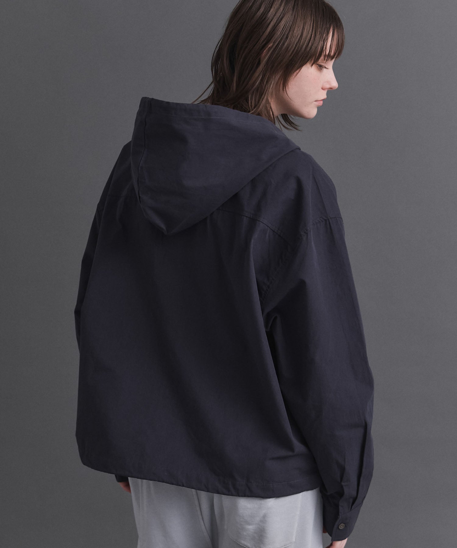 Long-sleeved Shirt Hoodie / 長袖シャツパーカー