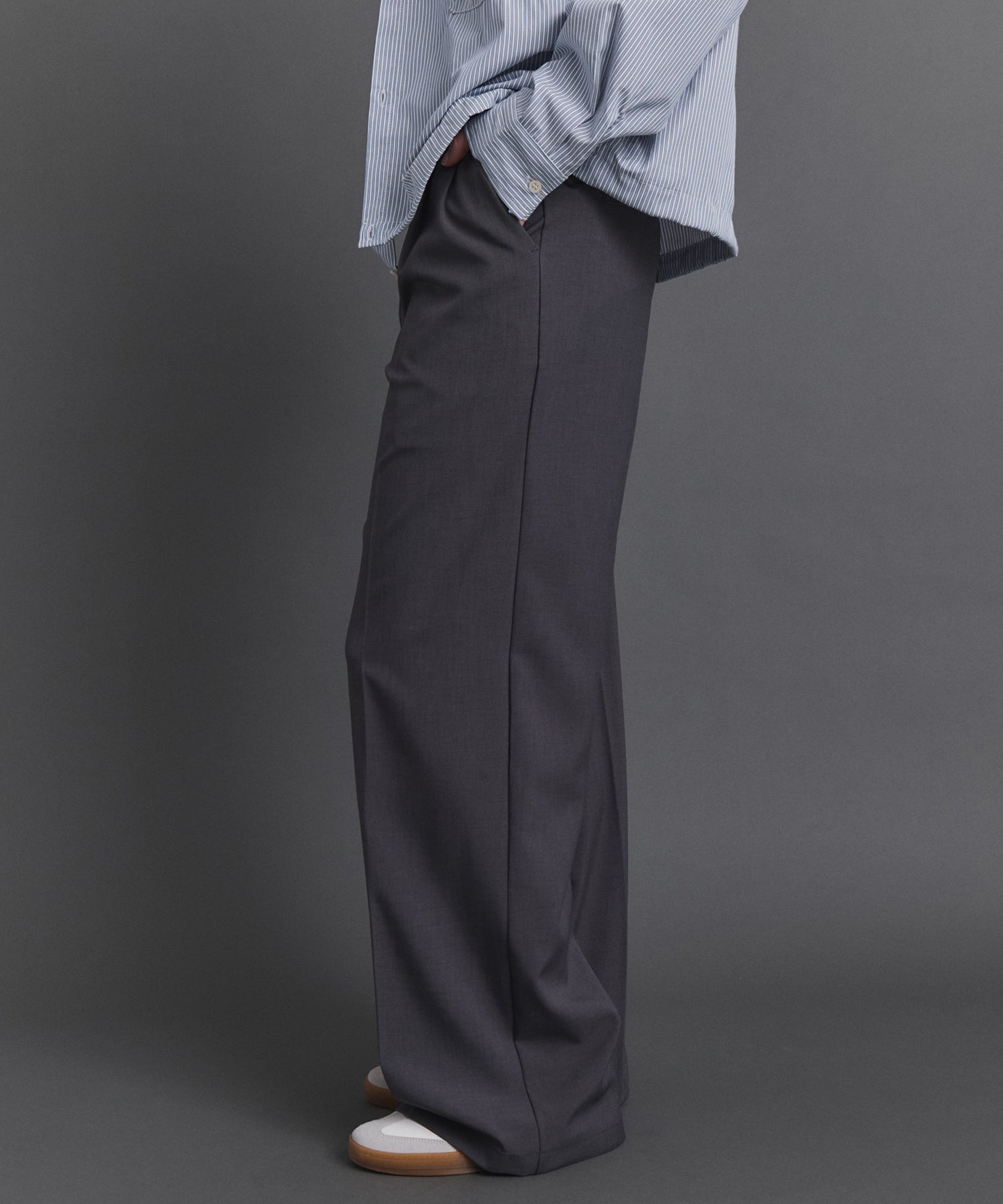 25SS ヴィンテージメイク ケミカル加工 デニム / ツイル タック ワイド