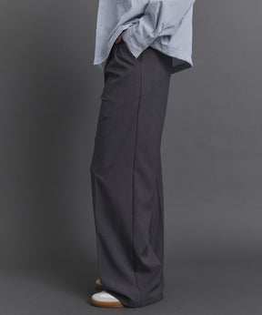 ツイル タック ワイドストレートスラックスパンツ