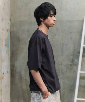 プレーティング 裾ドローコード 半袖Tシャツ