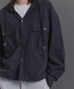Long-sleeved Shirt Hoodie / 長袖シャツパーカー