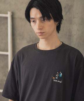 ウォーキングB ワンポイント刺繍ロゴ ビッグシルエット半袖Tシャツ