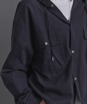 Long-sleeved Shirt Hoodie / 長袖シャツパーカー
