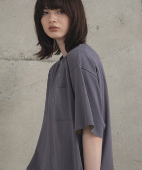 Contrast Color Henley Neck T-shirt / コントラストカラー ヘンリーネックTシャツ