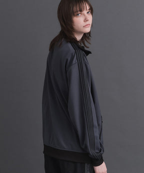 新色追加【セットアップ対応】WEB限定 ビッグシルエット ワンポイント刺繍 袖ラインジャージ トラックジャケット