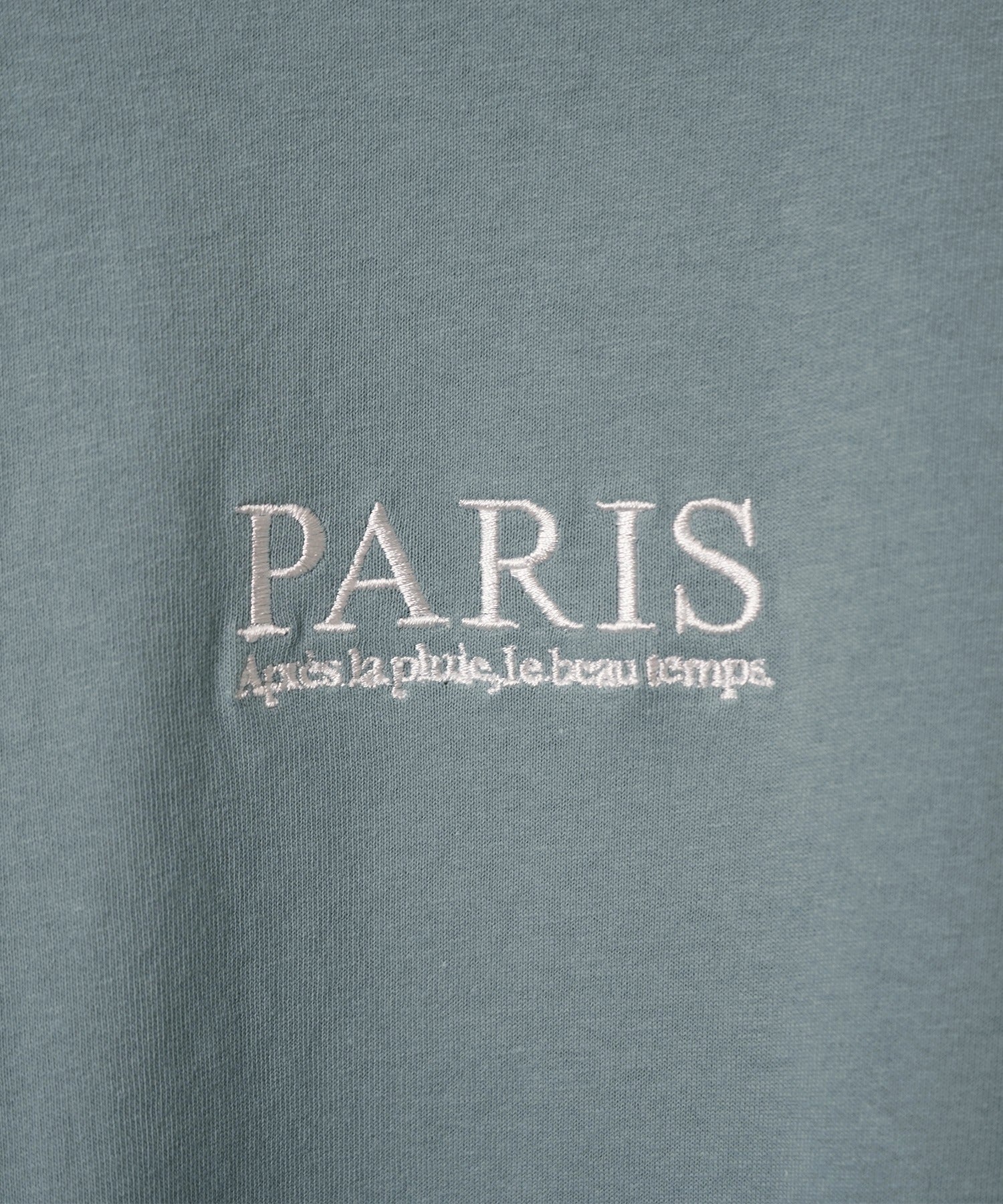 PARIS ワンポイント刺繍ロゴ ビッグシルエットロンT