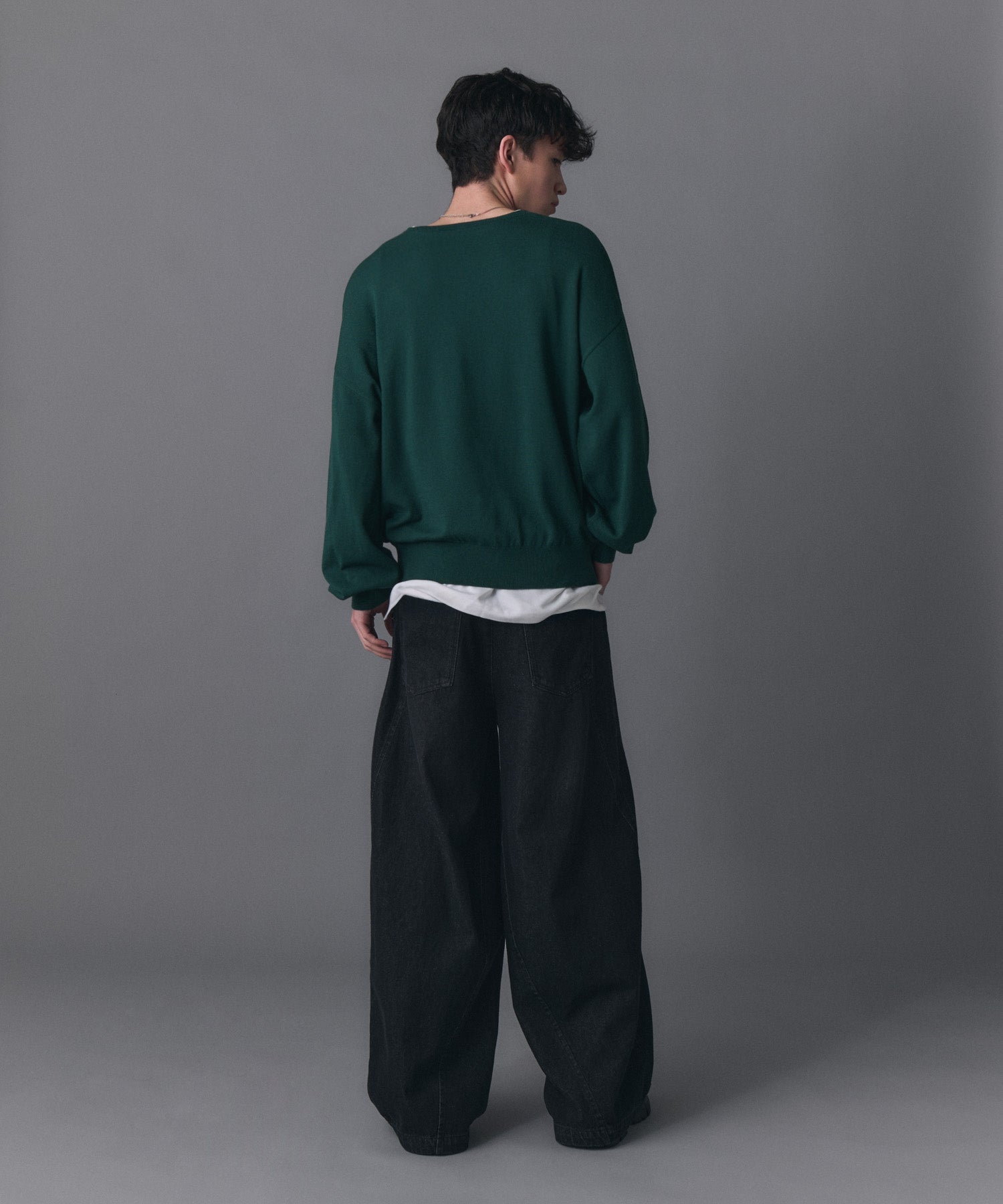 V-neck High Gauge Knit / Vネックハイゲージニット