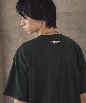 ヒゲオジサンA ワンポイント刺繍ロゴ ビッグシルエット半袖Tシャツ