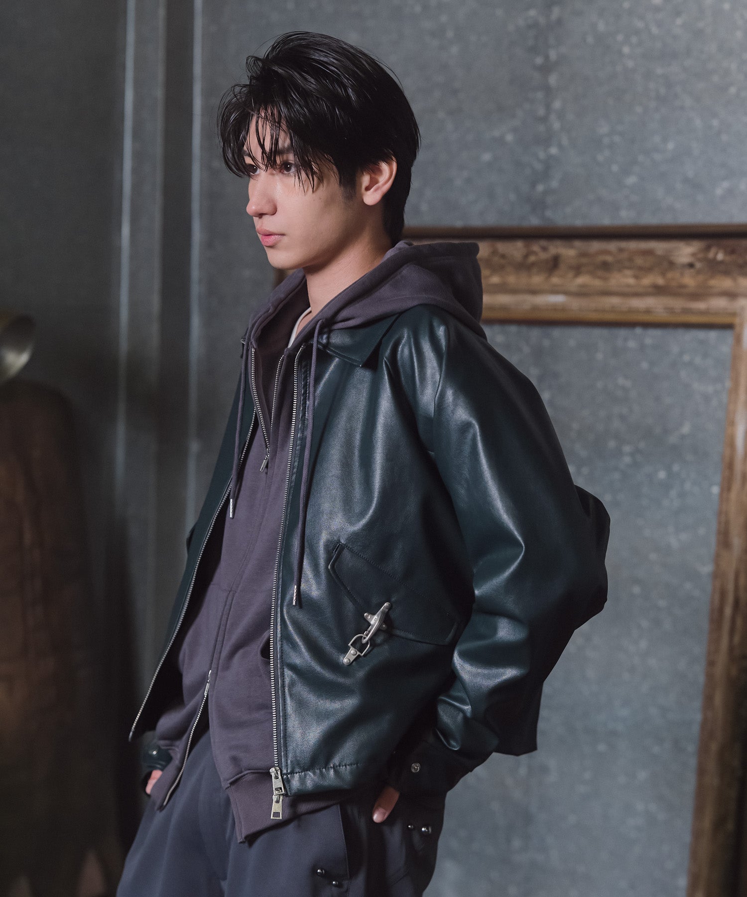 Fireman Clasp Leather Jacket / ファイヤーマンクラスプレザージャケット