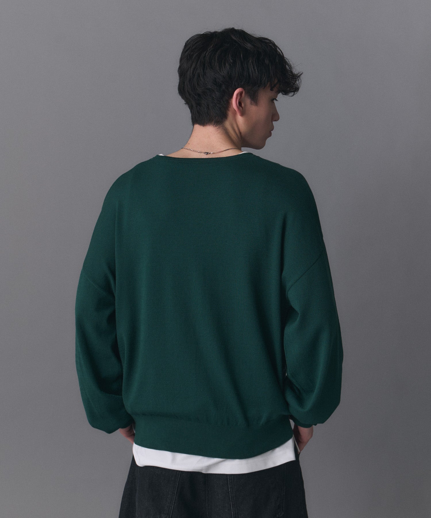 V-neck High Gauge Knit / Vネックハイゲージニット