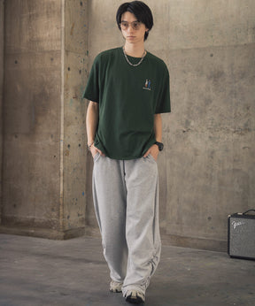 ウォーキングA ワンポイント刺繍ロゴ ビッグシルエット半袖Tシャツ