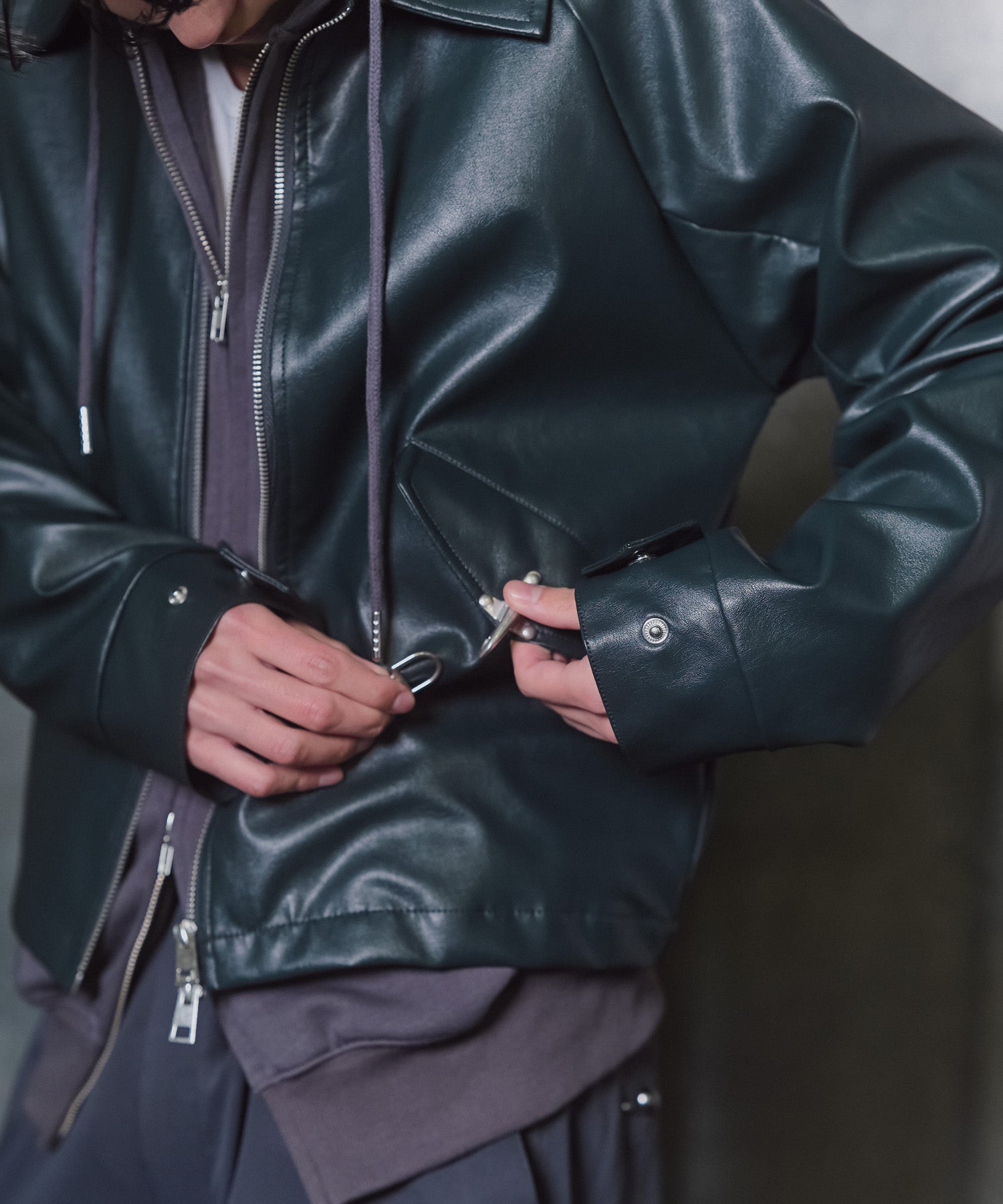 Fireman Clasp Leather Jacket / ファイヤーマンクラスプレザージャケット