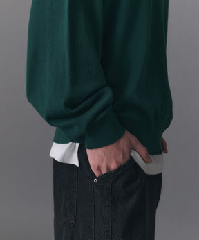 V-neck High Gauge Knit / Vネックハイゲージニット