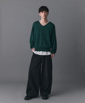 V-neck High Gauge Knit / Vネックハイゲージニット