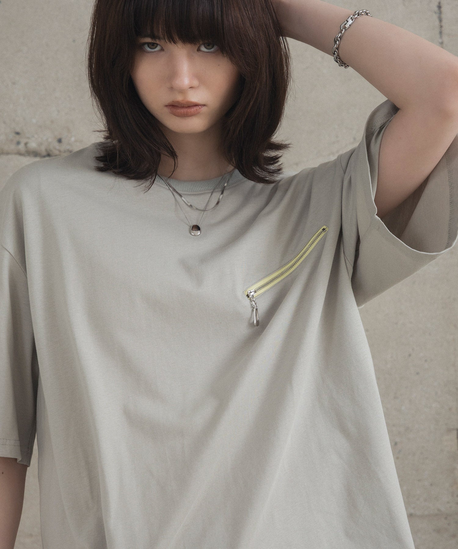 Zip-detail Tee / ジップディテールTシャツ
