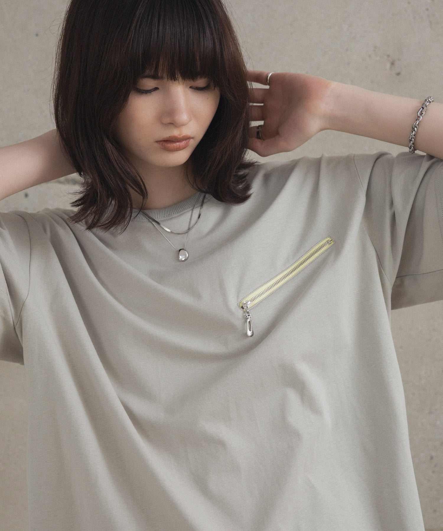 Zip-detail Tee / ジップディテールTシャツ