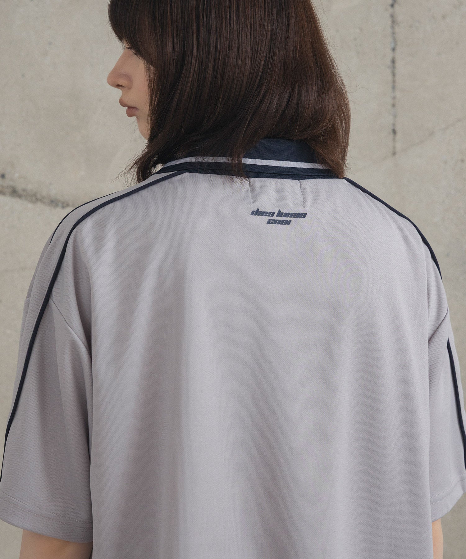 フロントプリント サイドライン ユニフォーム半袖Tシャツ