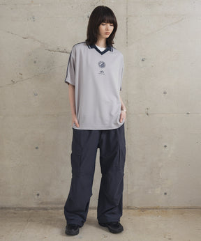 フロントプリント サイドライン ユニフォーム半袖Tシャツ