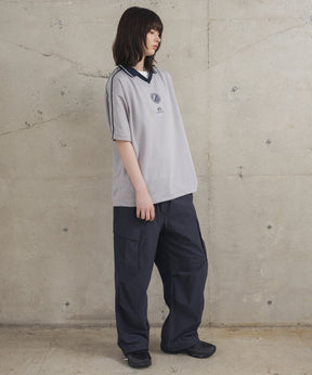 フロントプリント サイドライン ユニフォーム半袖Tシャツ