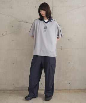 フロントプリント サイドライン ユニフォーム半袖Tシャツ