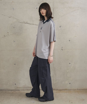 フロントプリント サイドライン ユニフォーム半袖Tシャツ