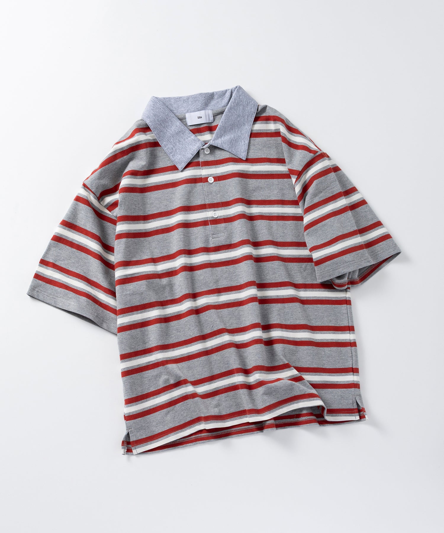 TURNED POCKET BORDER POLO / 折り返しボーダーポロシャツ