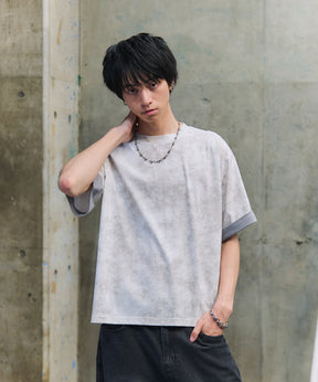 SLEEVE LAYERED LOOSE T-SHIRT / レイヤード ルーズTシャツ