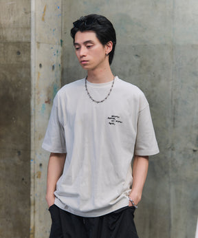 ビッグシルエット プレーティング グラフィック プリント 半袖Tシャツ