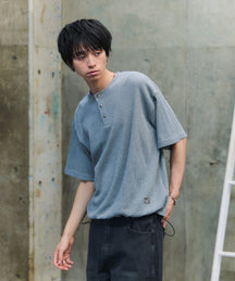 THERMAL DRAWSTRING HENLEY NECK T-SHIRT / サーマル ドローストリング ヘンリーネックTシャツ